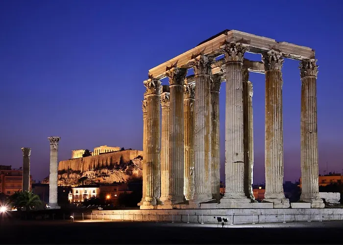 Athens Gateaway Next To Kallimarmaro And Acropolis